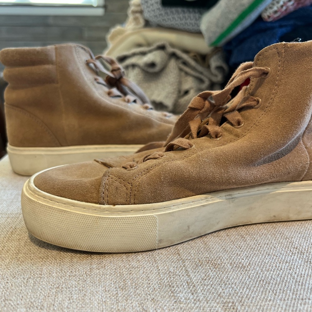 UGG Brown Suede High-Top Platform Sneakers